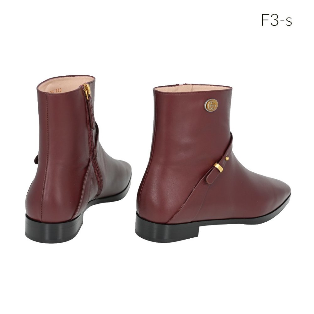 Gucci Women's 599019 Double G Strap Leather Ankle Boots - Picture 4 of 12